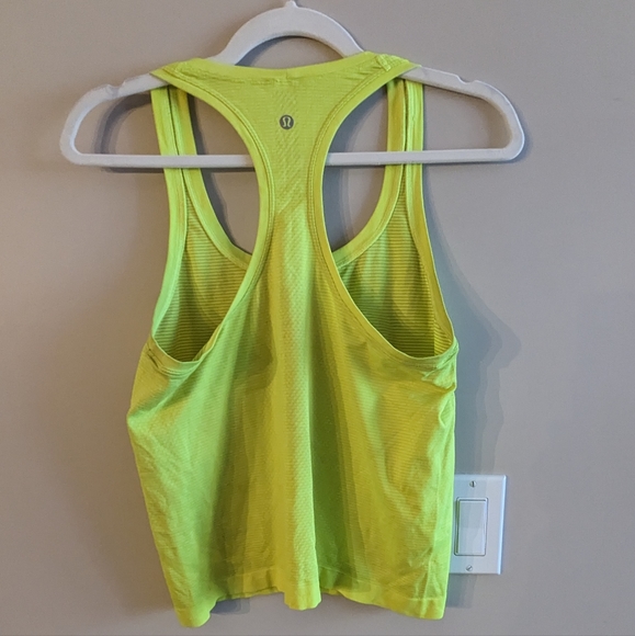 Neon yellow Lululemon workout tank - Picture 3 of 4